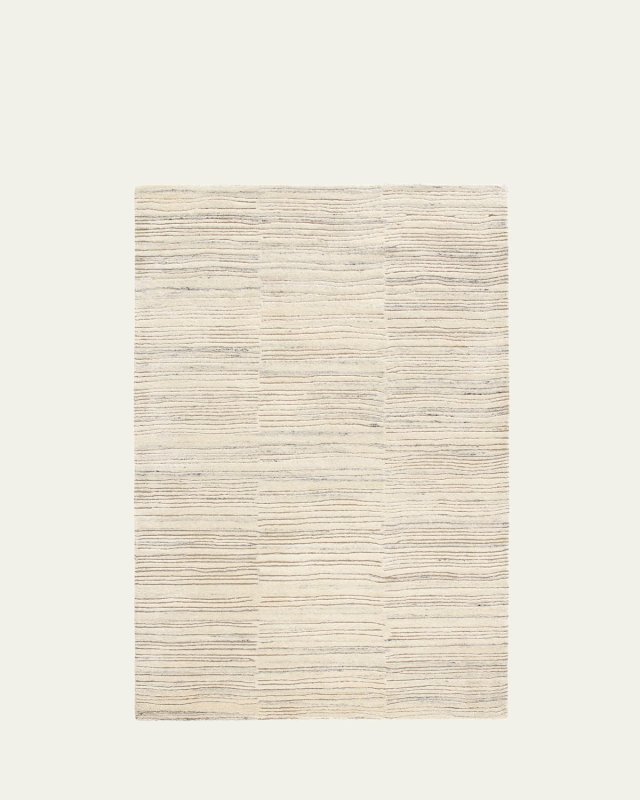 Avery Oatmeal Hand-Tufted Wool Rug, 6' x 9'